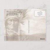 Geronimo van de Apache Chiricahua Briefkaart (Achterkant)