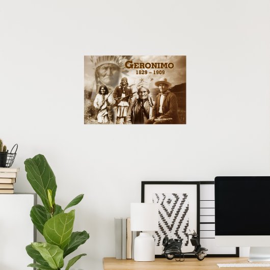 Geronimo van de Apache Chiricahua Poster (Thuiskantoor)