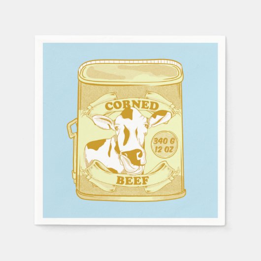 Gerooid rundvlees kan servet (Voorkant)