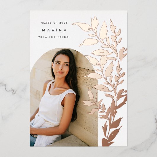 Gerooide bladeren | Aankondiging foto-Afstuderen (Voorkant)