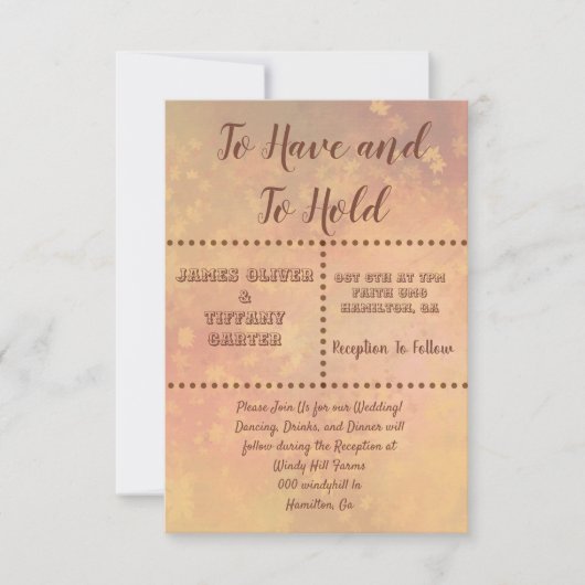 Gerooide bladeren en stippen kaart (Voorkant)