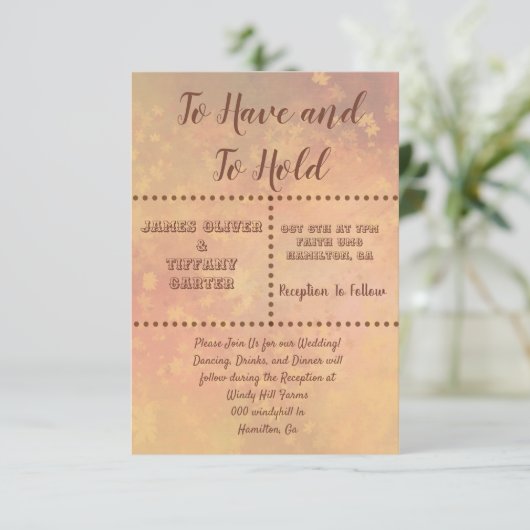 Gerooide bladeren en stippen kaart (Staand voorkant)