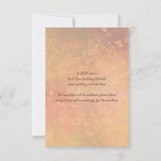 Gerooide bladeren en stippen kaart (Achterkant)