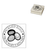 Gerooide rode besmeurde rode vleereieren, geborgen rubberstempel (Gestempeld)