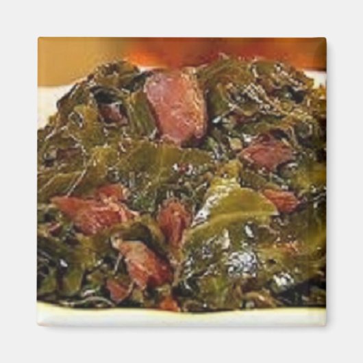 Gerookt Turkije Collard Greens Magneet (Voorkant)