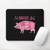 Gerookt Varkensgrill Bacon Lover Grappig BBQ Chef Muismat (Met muis)