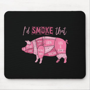 Gerookt Varkensgrill Bacon Lover Grappig BBQ Chef Muismat