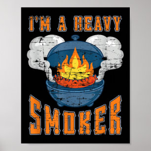 Gerookt vlees Grillen Steak Grappig BBQ Chef Gift Poster
