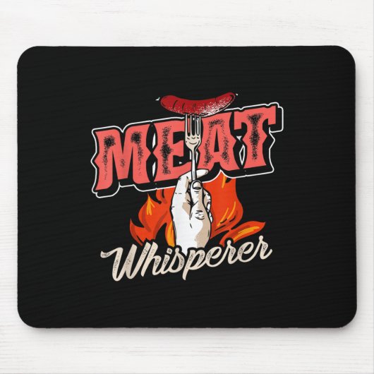 Gerookt vlees Steak Bacon vlees Whisperer Funny BB Muismat (Voorkant)