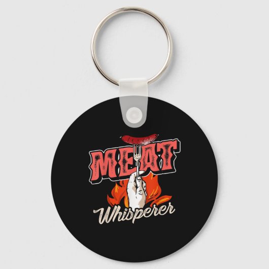 Gerookt vlees Steak Bacon vlees Whisperer Funny BB Sleutelhanger (Voorkant)