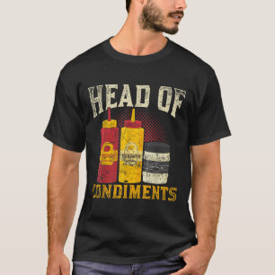 Gerookt vlees Steak Mosterd Ketchup BBQ Saus Grapp T-shirt