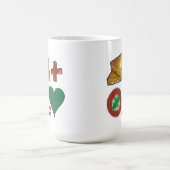 Gerookte kaasbroodje + tomato Soup = Love Heart Koffiemok (Center)