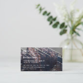 Gerookte ribben op rooster visitekaartje (Staand voorkant)