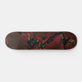 Gerookte rode Chili Pepper Marble Gold zwart Persoonlijk Skateboard (Horizontaal)