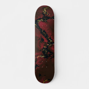 Gerookte rode Chili Pepper Marble Gold zwart Persoonlijk Skateboard