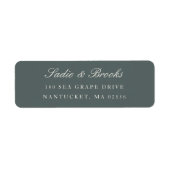 Gerookte spar | Klassiek script retouradres Etiket (Voorkant)