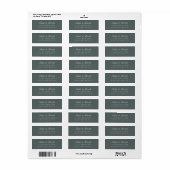 Gerookte spar | Klassiek script retouradres Etiket (Full Sheet)