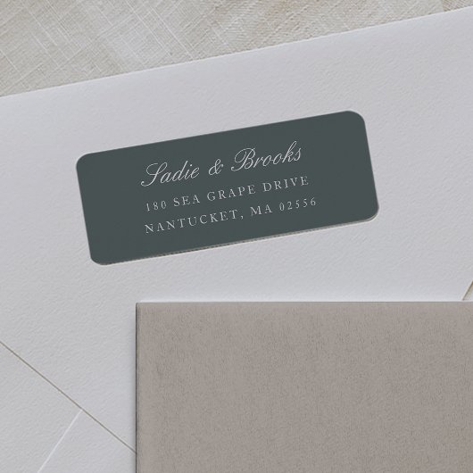 Gerookte spar | Klassiek script retouradres Etiket