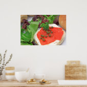 Gerookte zalm bagel poster (Keuken)