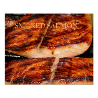 Gerookte Zalm Glanzende Poster