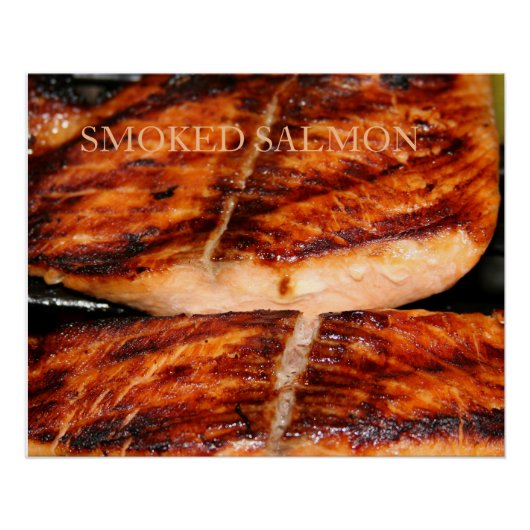 Gerookte Zalm Glanzende Poster (Voorkant)