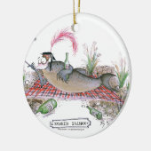 Gerookte zalmvis, tonifernandes keramisch ornament (Links)