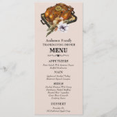 Gerooste Turkse Waterverf Floral Thanksgiving Menu (Voorkant)
