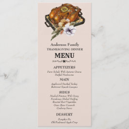 Gerooste Turkse Waterverf Floral Thanksgiving Menu