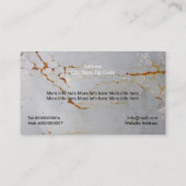 Geroosterd, geverfd, bevestigd metaal, op maat ges visitekaartje (Achterkant)