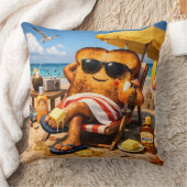 Geroosterd worden op het strandkussen kussen (Deken)