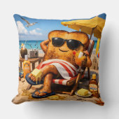 Geroosterd worden op het strandkussen kussen (Voorkant)