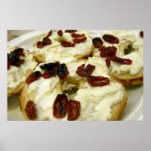 Geroosterde bagel met geitenkaas poster (Voorkant)