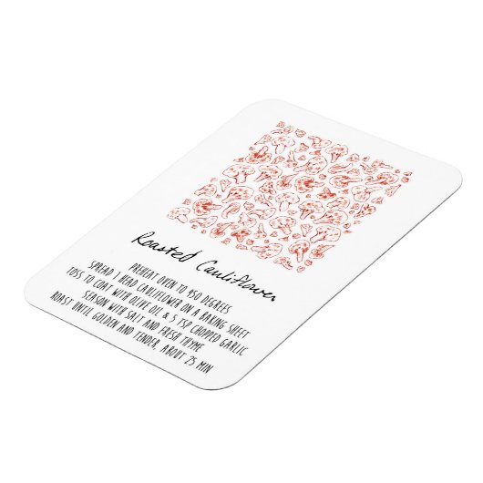 Geroosterde bloemkool recept magneet (Linkerzijde)