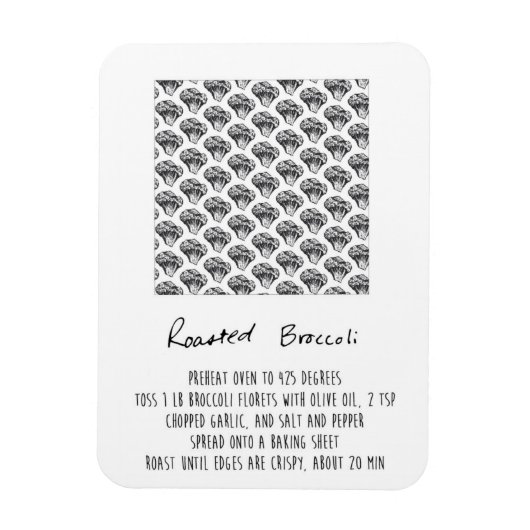Geroosterde Broccoli Receptenmagneet Magneet (Verticaal)