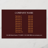 Geroosterde kip delicatessenwinkel diner catering flyer (Achterkant)