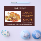 Geroosterde kip delicatessenwinkel diner catering flyer (Enkel)