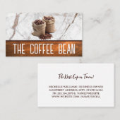 Geroosterde koffiebonen in zakken visitekaartje (Voorkant / Achterkant)
