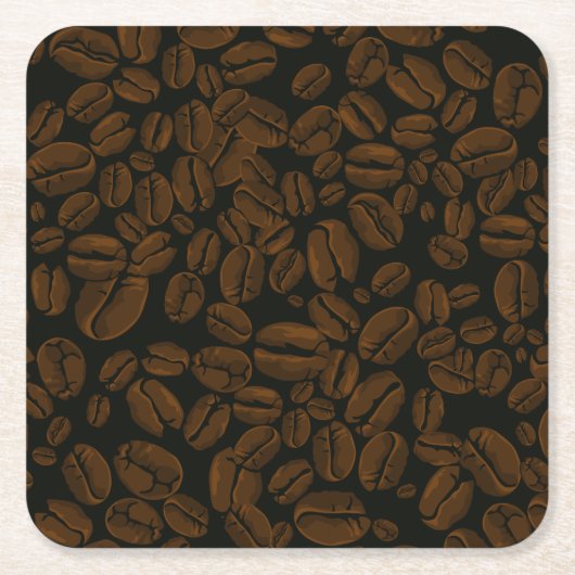 Geroosterde koffiebonen kartonnen onderzetters (Voorkant)