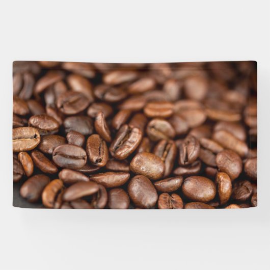 Geroosterde koffiebonen spandoek (Horizontaal)