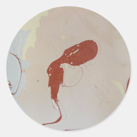 Geroosterde Marshmallow Drip Ronde Sticker (Voorkant)