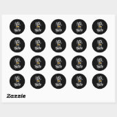 Geroosterde marshmallow kampvuur ronde sticker (Vel)