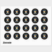 Geroosterde marshmallow kampvuur s'mores ronde sticker (Vel)