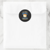 Geroosterde marshmallow kampvuur s'mores ronde sticker (Tas)