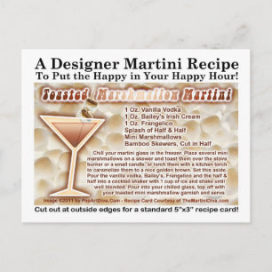 Geroosterde Marshmallow Martini Recept Briefkaart