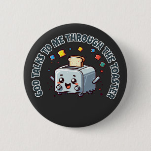 Geroosterde wijsheid retro eigenzinnig ontwerp ronde button 5,7 cm
