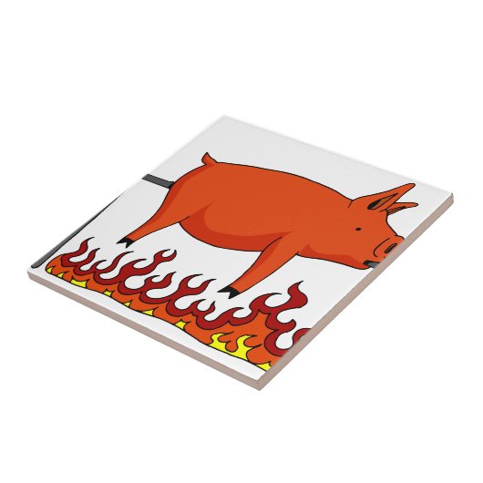 Geroste varkens op een kuil tegeltje (Zijkant)