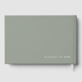 Geroteerd Script Sage Oh Boy Baby shower Gastenboe Gastenboek (Achterkant)