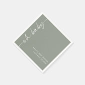 Geroteerde scriptnaam Sage OH Baby shower Servet (Hoek)