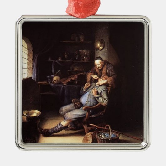 Gerrit Dou - De extractie van Tooth Metalen Ornament (Voorkant)
