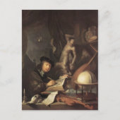 Gerrit Dou - De schilder in zijn workshop Briefkaart (Voorkant)